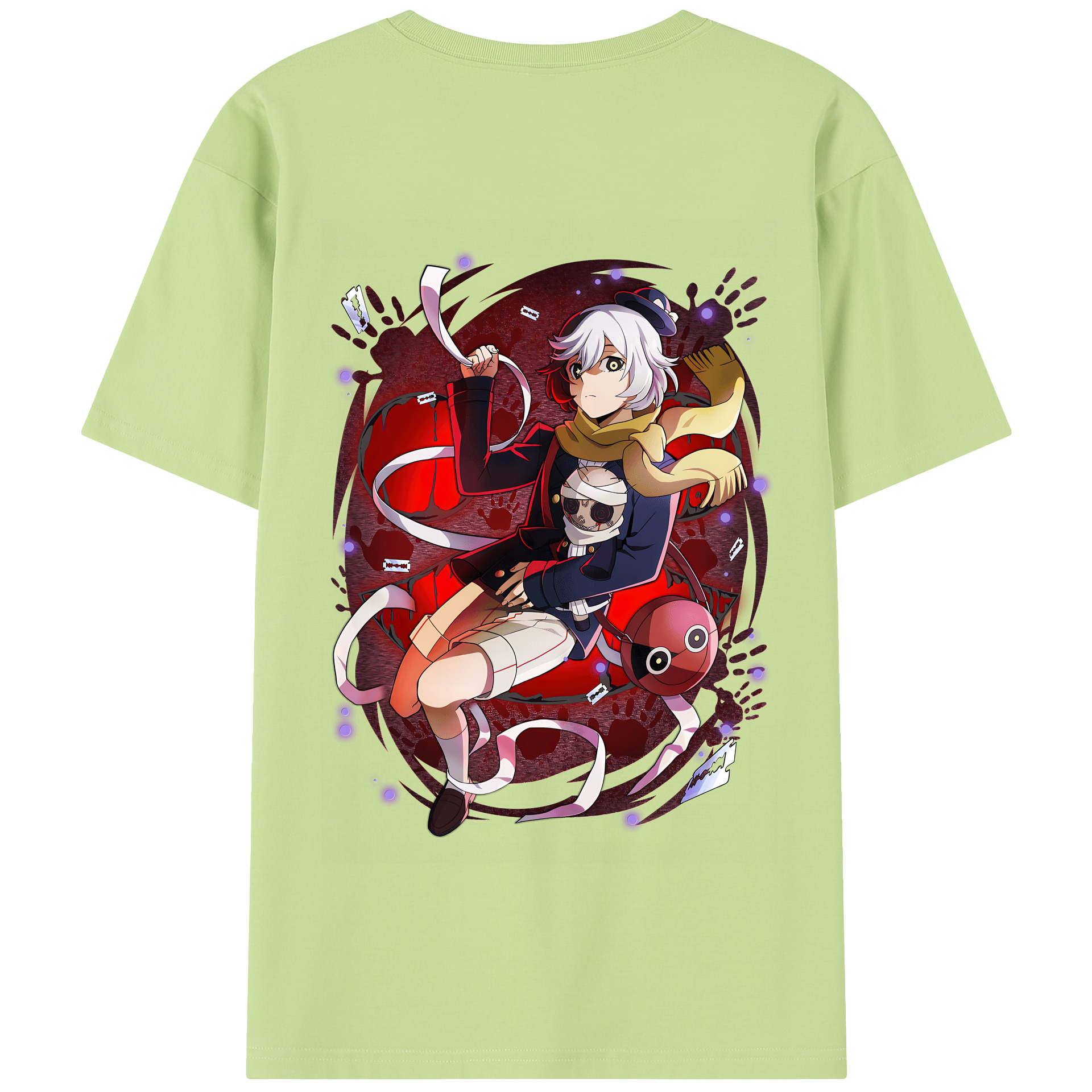 （画像用） 文豪ストレイドッグス Bungo Stray Dogs 綿100％半袖Tシャツ（背面プリント）